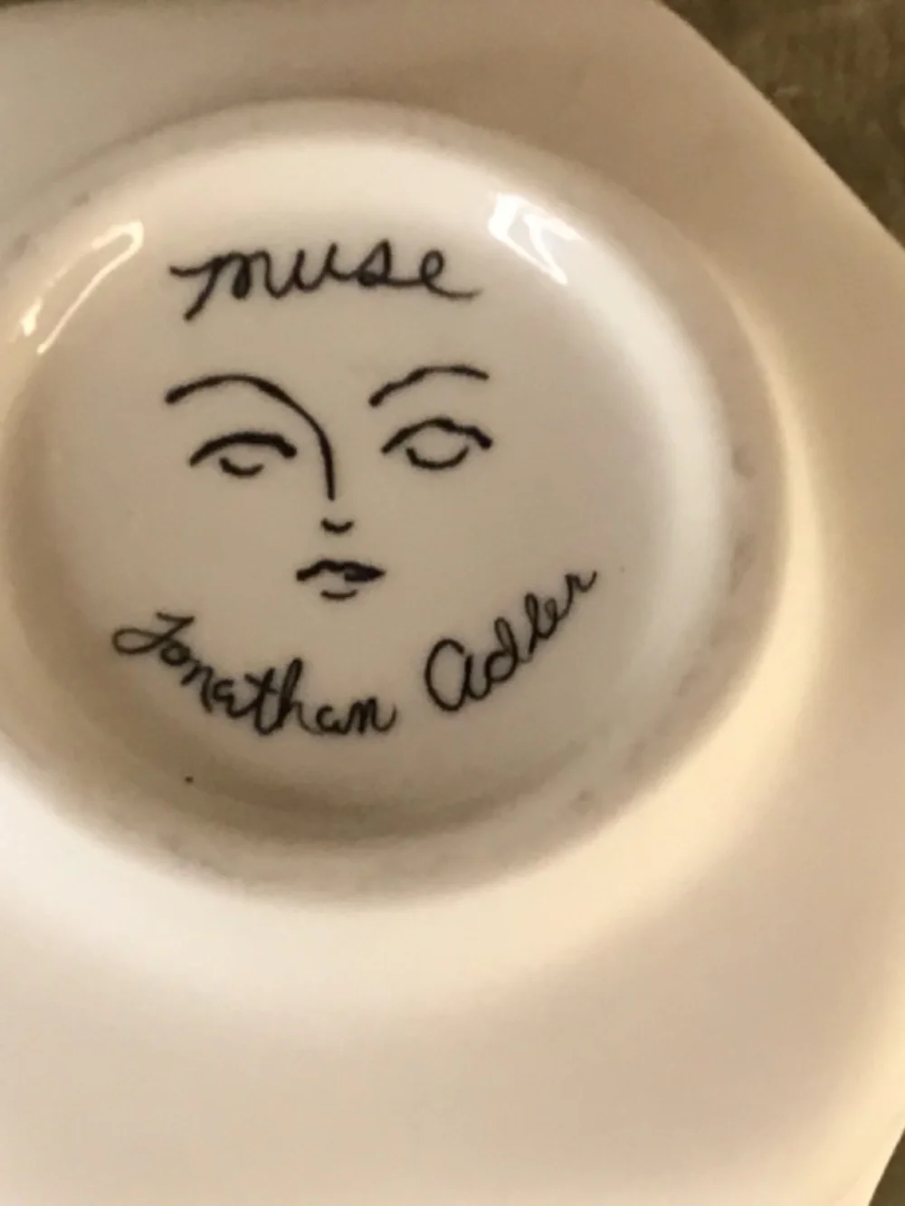 New Jonathan Adler Muse Blanc Candle Matte White Porcelain Container .